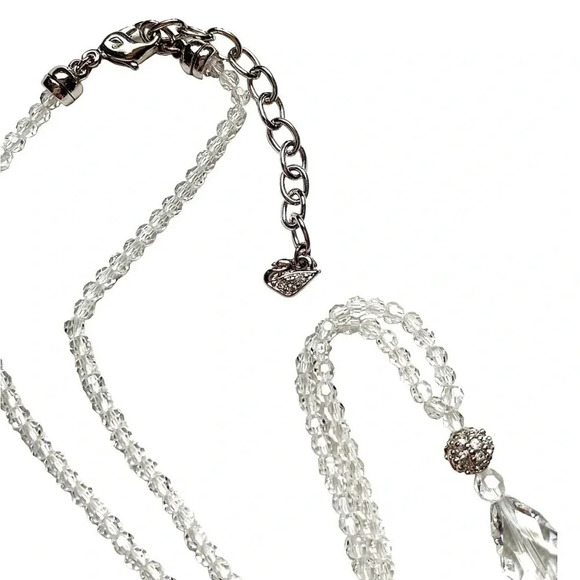 Wrapables Crystal Teardrop Pendant Necklace and Stud  Swarovski Crystal Teardrop Pendant Necklace Earrings Set